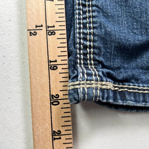 Silver Suki Surplus Capri Jeans Womens 26 Blue Stretch Denim Heavy Stitching - Picture 11 of 11